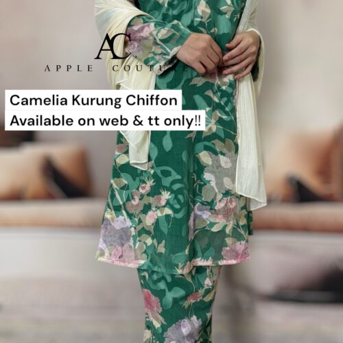 CAMELIA KURUNG MODEN CHIFFON CREPE OPEL DEEP EMERALD