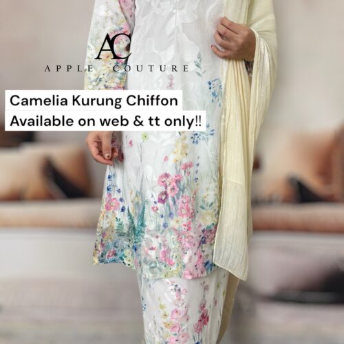 CAMELIA KURUNG MODEN CHIFFON CREPE OPEL WHITE