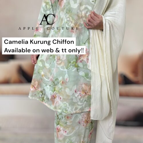 CAMELIA KURUNG MODEN CHIFFON CREPE OPEL MINT GREEN