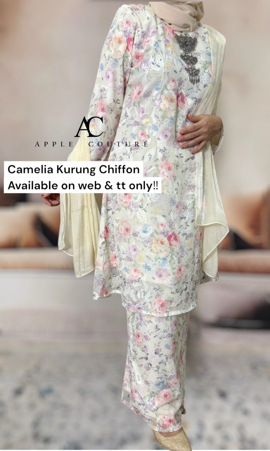 CAMELIA KURUNG MODEN CHIFFON CREPE OPEL