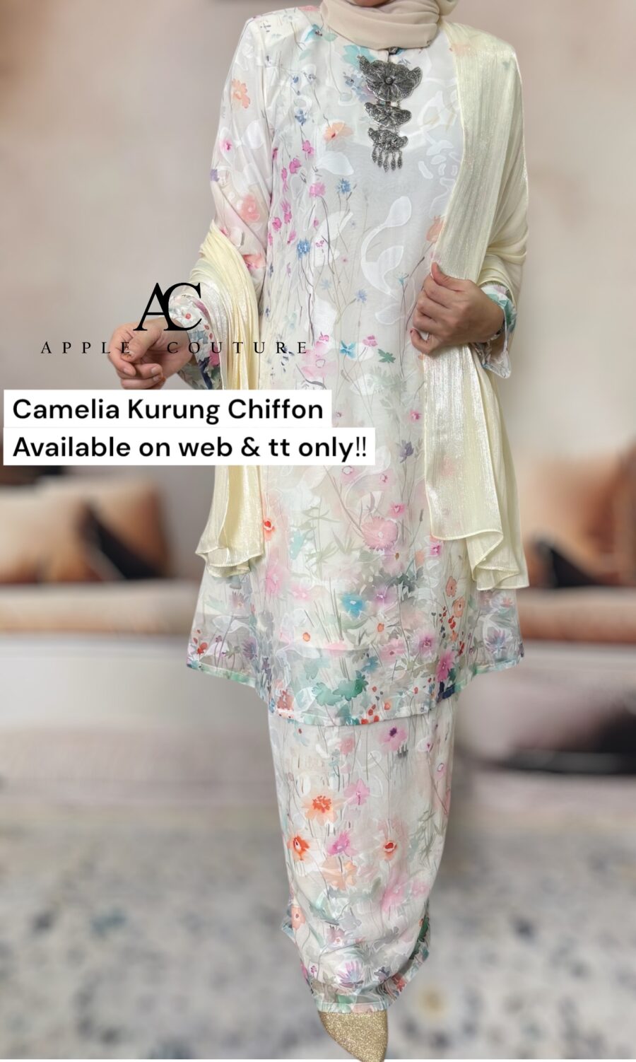 CAMELIA KURUNG MODEN CHIFFON CREPE OPEL