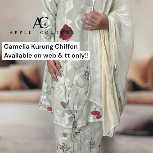 CAMELIA KURUNG MODEN CHIFFON CREPE OPEL SAGE MINT