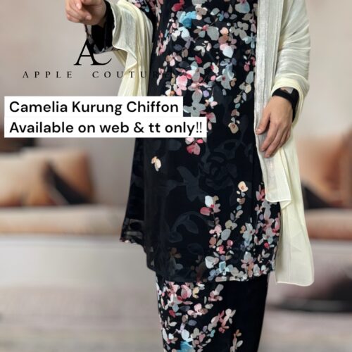 CAMELIA KURUNG MODEN CHIFFON CREPE OPEL BLACK