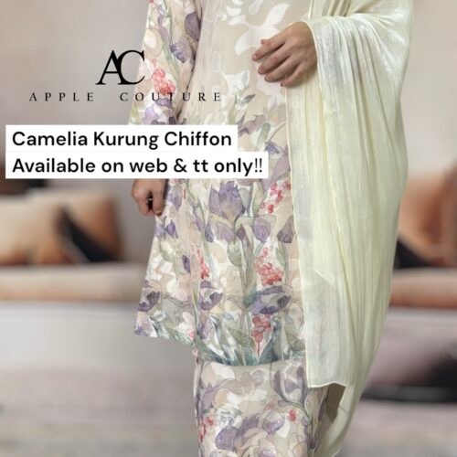 CAMELIA KURUNG MODEN CHIFFON CREPE OPEL LIGHT BEIGE