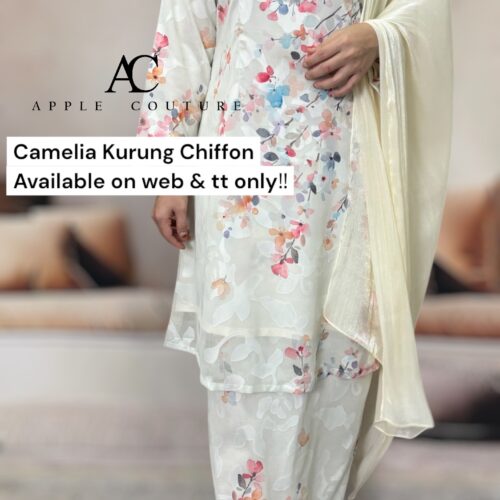 CAMELIA KURUNG MODEN CHIFFON CREPE OPEL OFF WHITE
