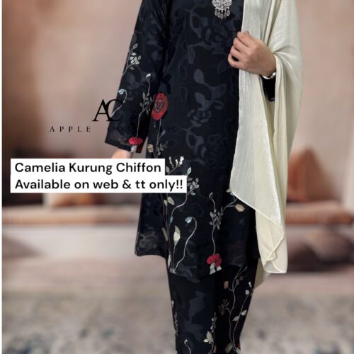 CAMELIA KURUNG MODEN CHIFFON CREPE OPEL BLACK