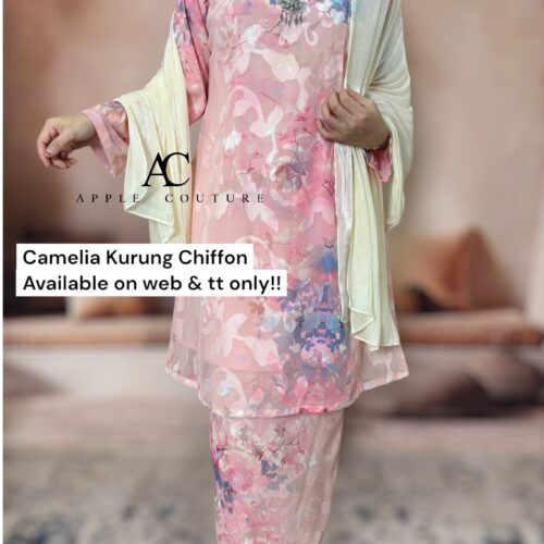 CAMELIA KURUNG MODEN CHIFFON CREPE OPEL PINK