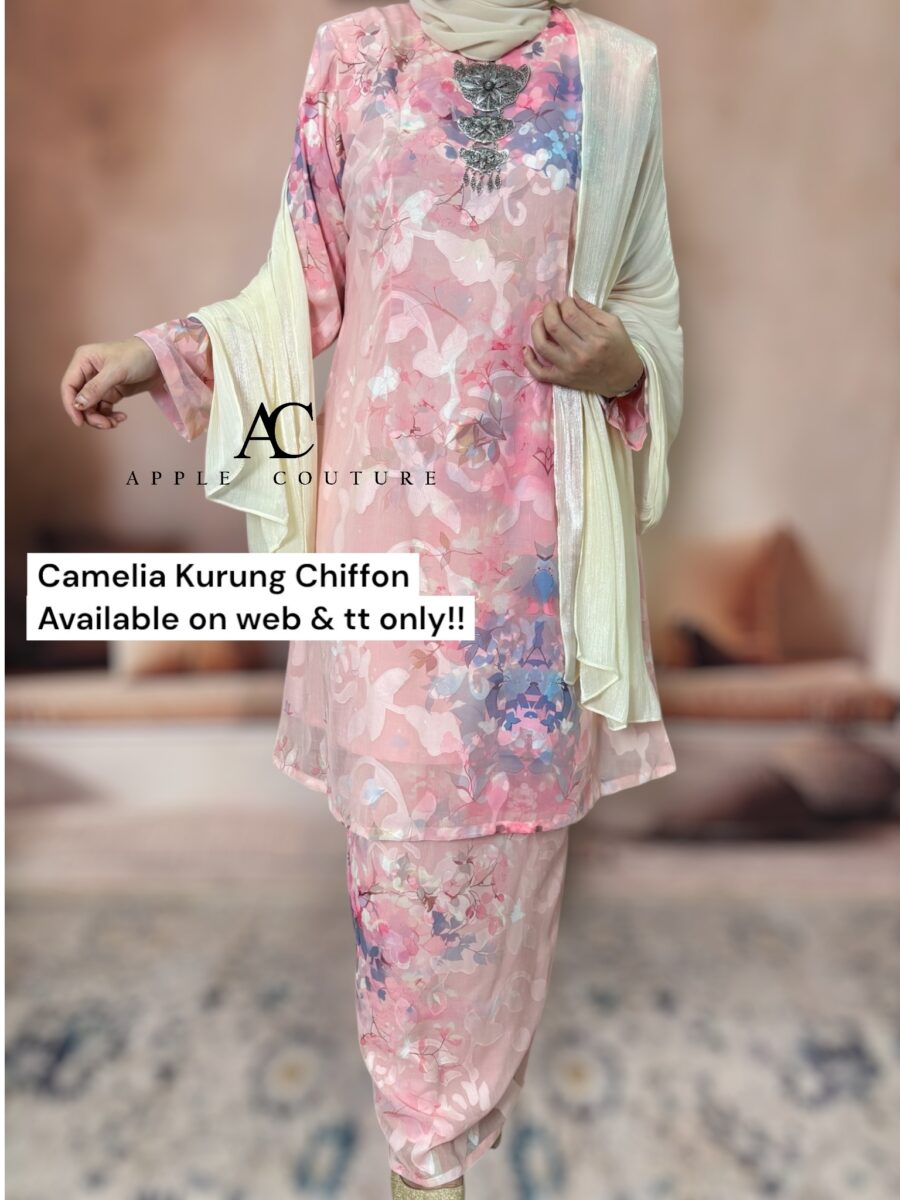CAMELIA KURUNG MODEN CHIFFON CREPE OPEL PINK