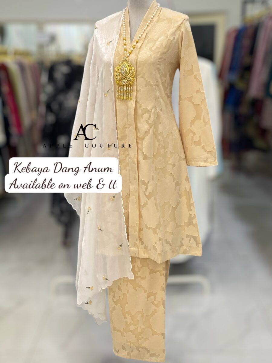 KEBAYA LABUH DANG ANUM EMBOSS BEIGE