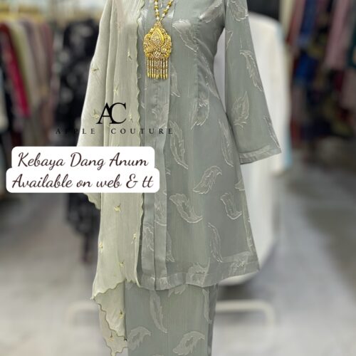 KEBAYA LABUH DANG ANUM EMBOSS DUSTY MINT