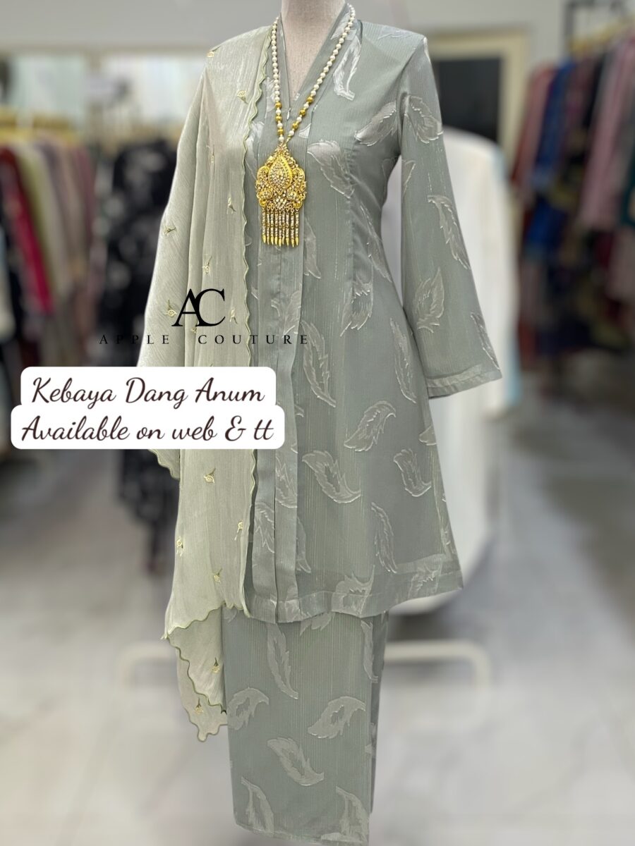 KEBAYA LABUH DANG ANUM EMBOSS DUSTY MINT