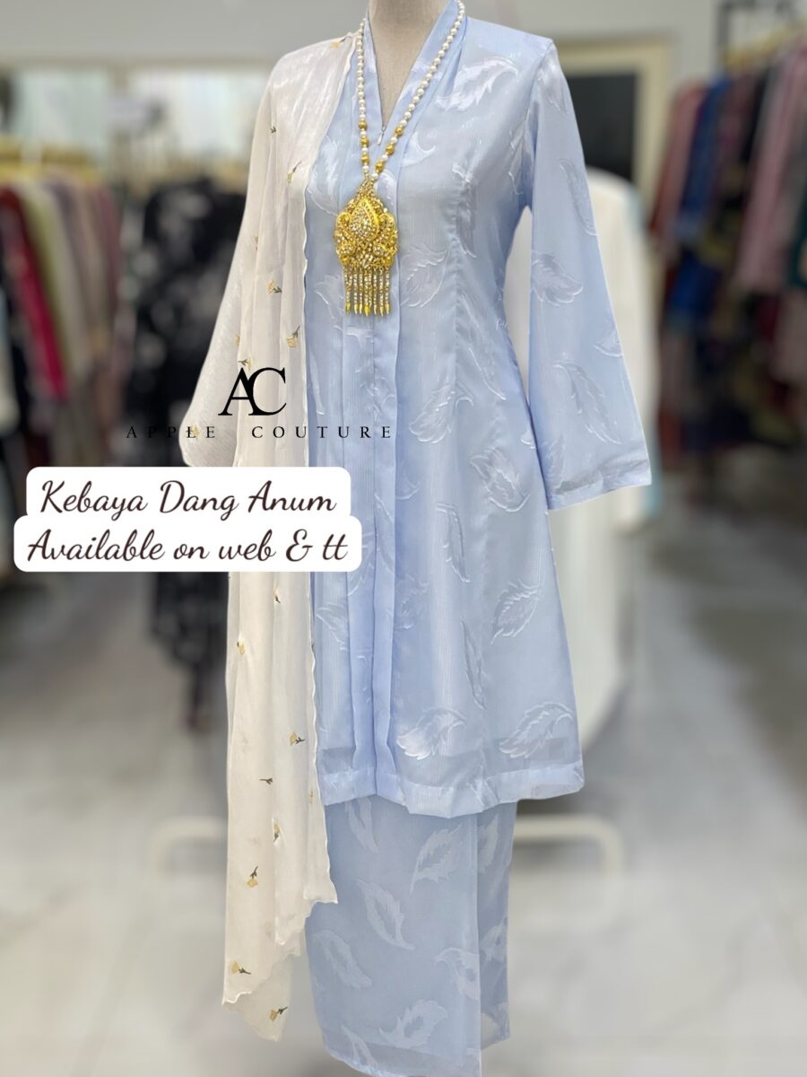 KEBAYA LABUH DANG ANUM EMBOSS BABY BLUE