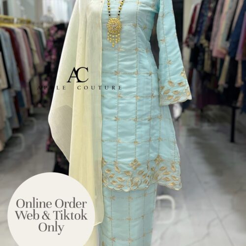 CAMELIA KURUNG PREMIUM ORGANZA BLUE MINT