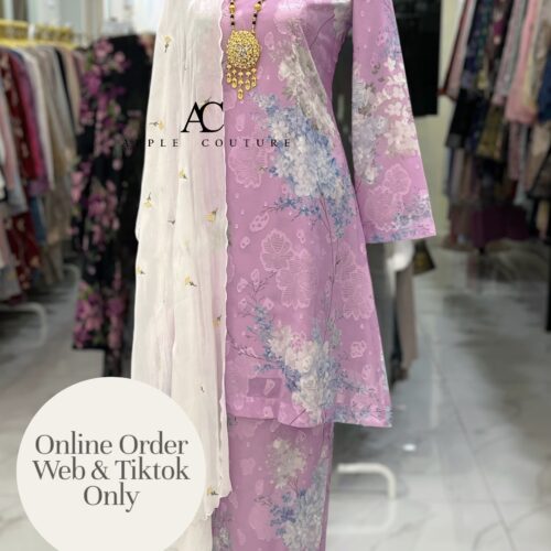 CAMELIA KURUNG MODEN EMBOSS CHIFFON PURPLE LILAC