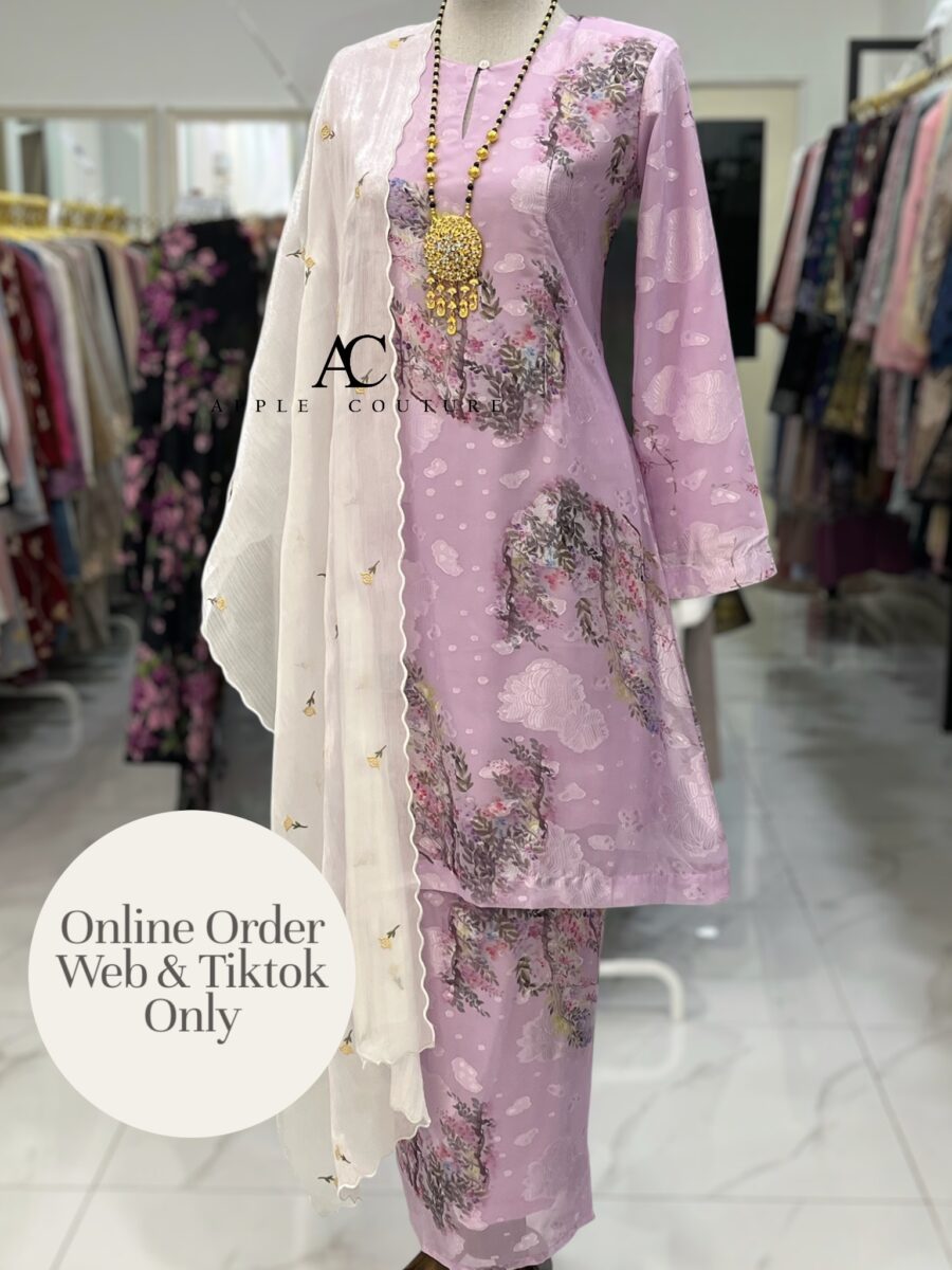 CAMELIA KURUNG MODEN EMBOSS CHIFFON LILAC