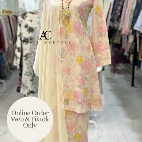CAMELIA KURUNG MODEN EMBOSS CHIFFON SOFT PASTEL