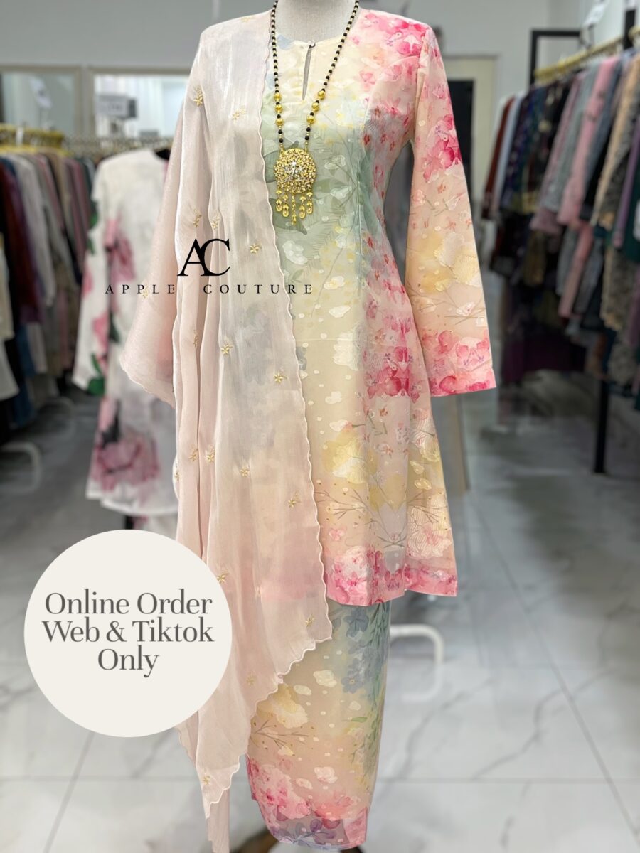 CAMELIA KURUNG MODEN EMBOSS CHIFFON PASTEL RAINBOW