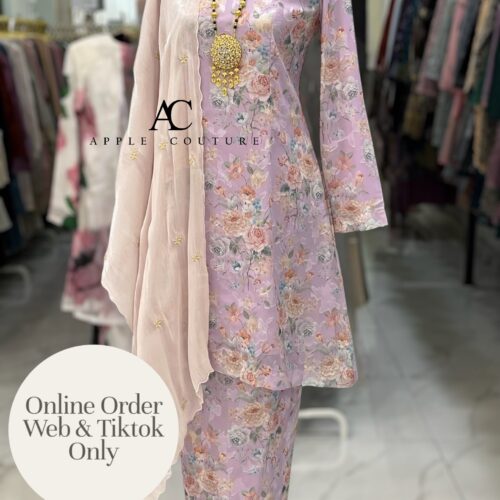 CAMELIA KURUNG MODEN EMBOSS CHIFFON LIGHT PURPLE