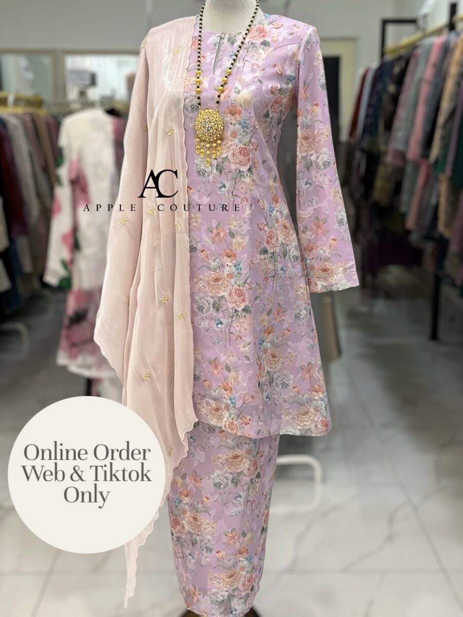 CAMELIA KURUNG MODEN EMBOSS CHIFFON LIGHT PURPLE