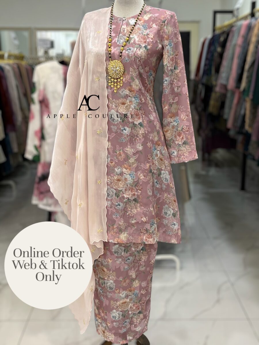CAMELIA KURUNG MODEN EMBOSS CHIFFON PURPLE BELACAN