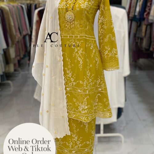 CAMELIA KURUNG PREMIUM ORGANZA YELLOW