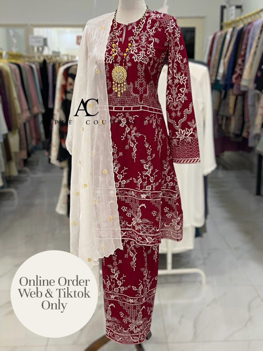 CAMELIA KURUNG PREMIUM ORGANZA MAROON