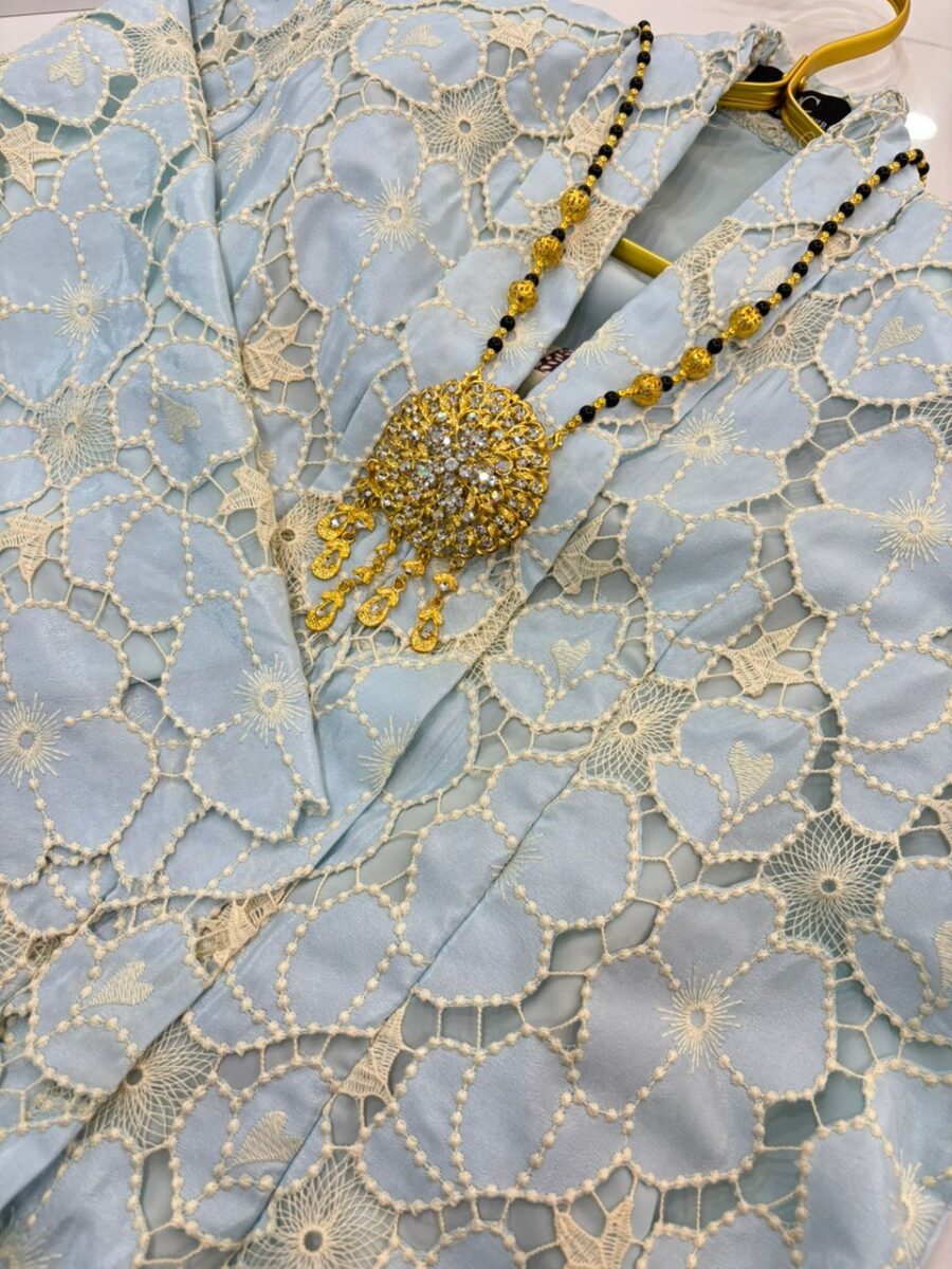 KEBAYA LABUH PREMIUM LACE SOFT BLUE - Image 4