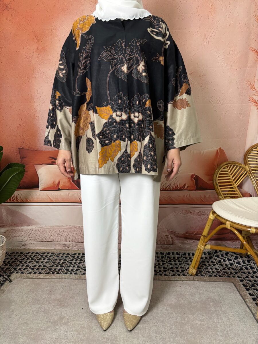 APPLE BATIK TOP BLACK MUSTARD