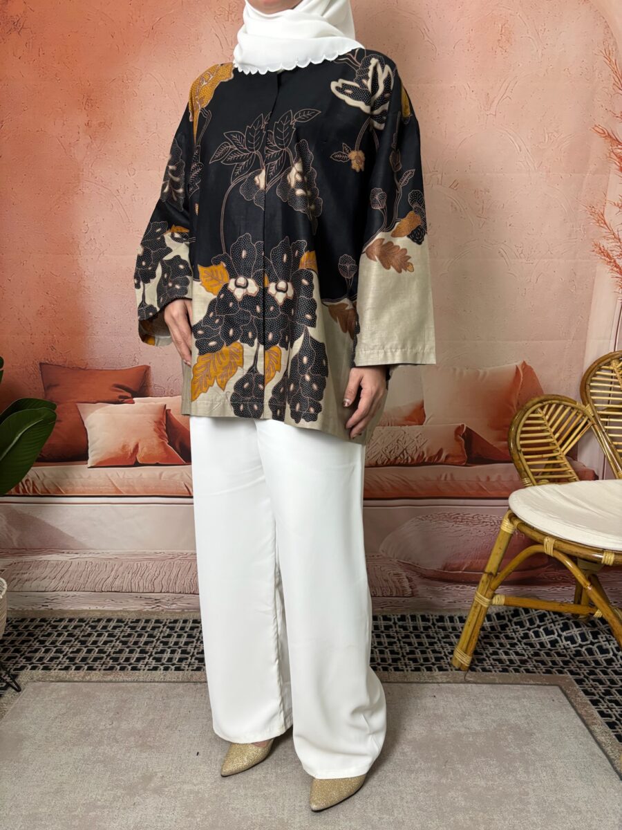 APPLE BATIK TOP BLACK MUSTARD - Image 2