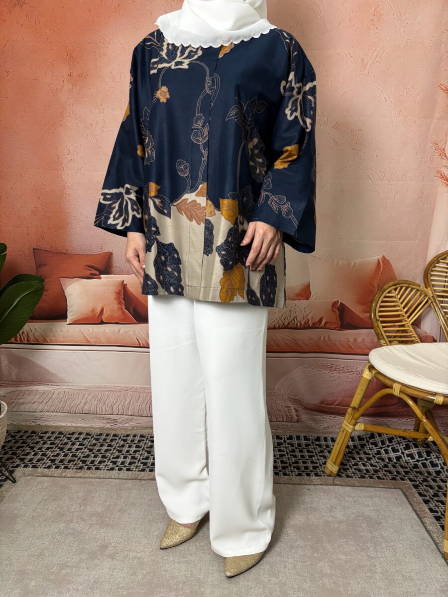 APPLE BATIK TOP DARK BLUE MUSTARD - Image 2
