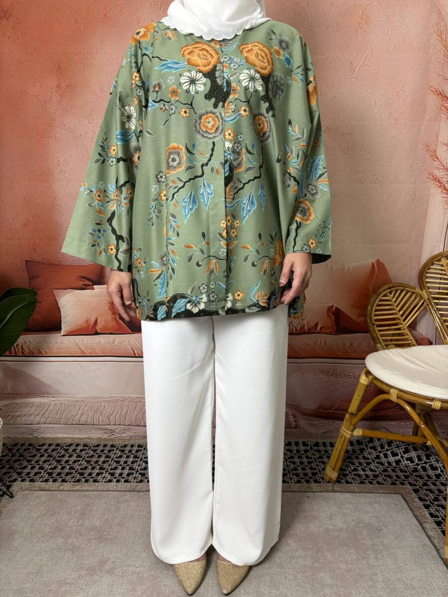 APPLE BATIK TOP SAGE GREEN - Image 2