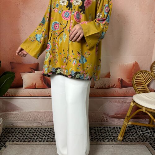 APPLE BATIK TOP YELLOW MUSTARD