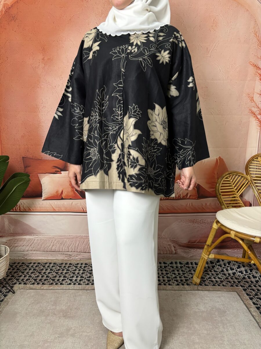 APPLE BATIK TOP BLACK