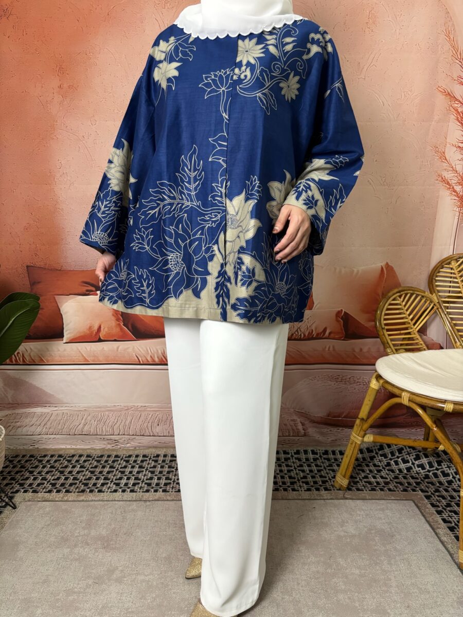 APPLE BATIK TOP ROYAL BLUE