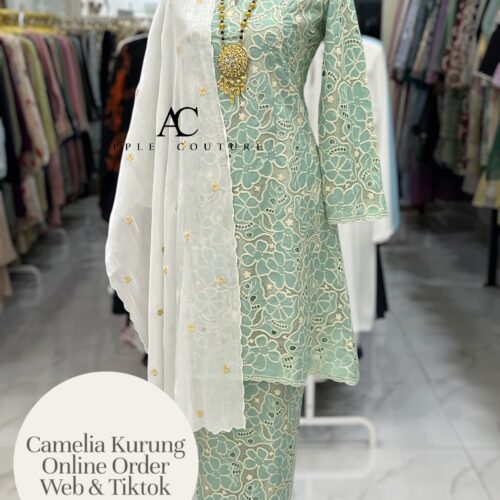 CAMELIA KURUNG PREMIUM GUIPURE LACE MINT