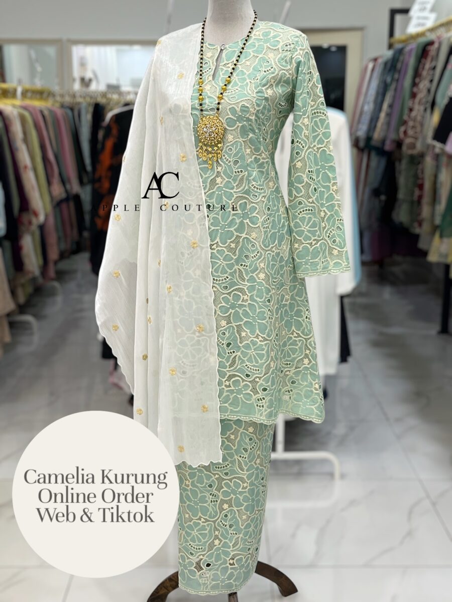 CAMELIA KURUNG PREMIUM GUIPURE LACE MINT