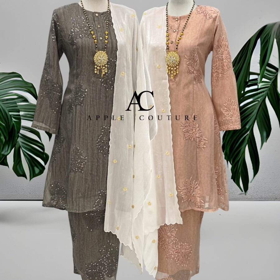 ADINDA KURUNG 2.0 SILK BLEND EMBROIDERY SAGE GREEN - Image 3