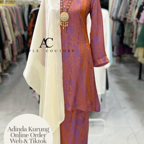 ADINDA KURUNG SOFT JACQUARD PURPLE ORANGE