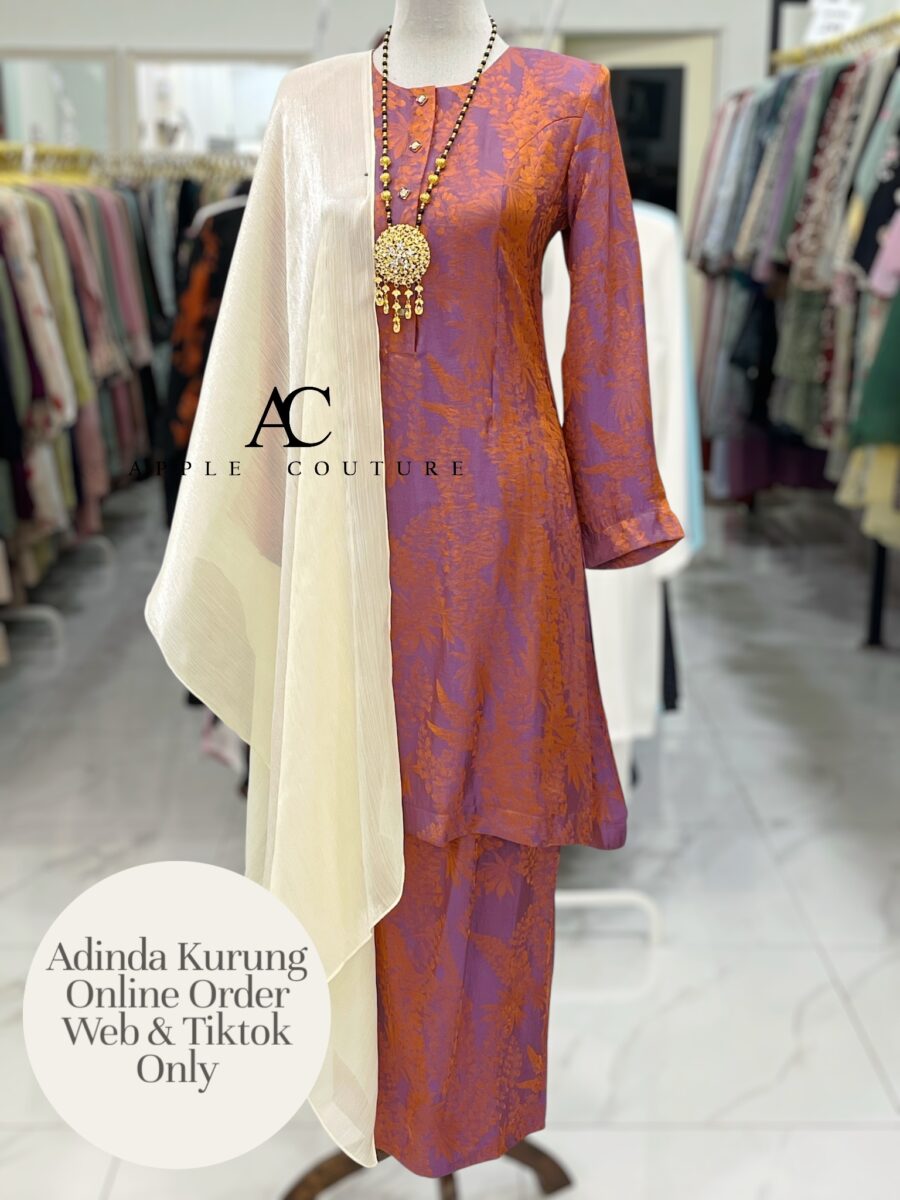 ADINDA KURUNG SOFT JACQUARD PURPLE ORANGE