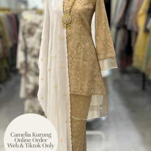 CAMELIA KURUNG PREMIUM ORGANZA NUDE BROWN