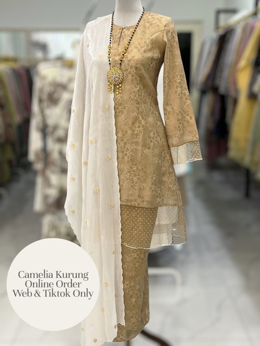 CAMELIA KURUNG PREMIUM ORGANZA NUDE BROWN