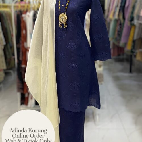 ADINDA KURUNG PREMIUM ORGANZA DARK BLUE