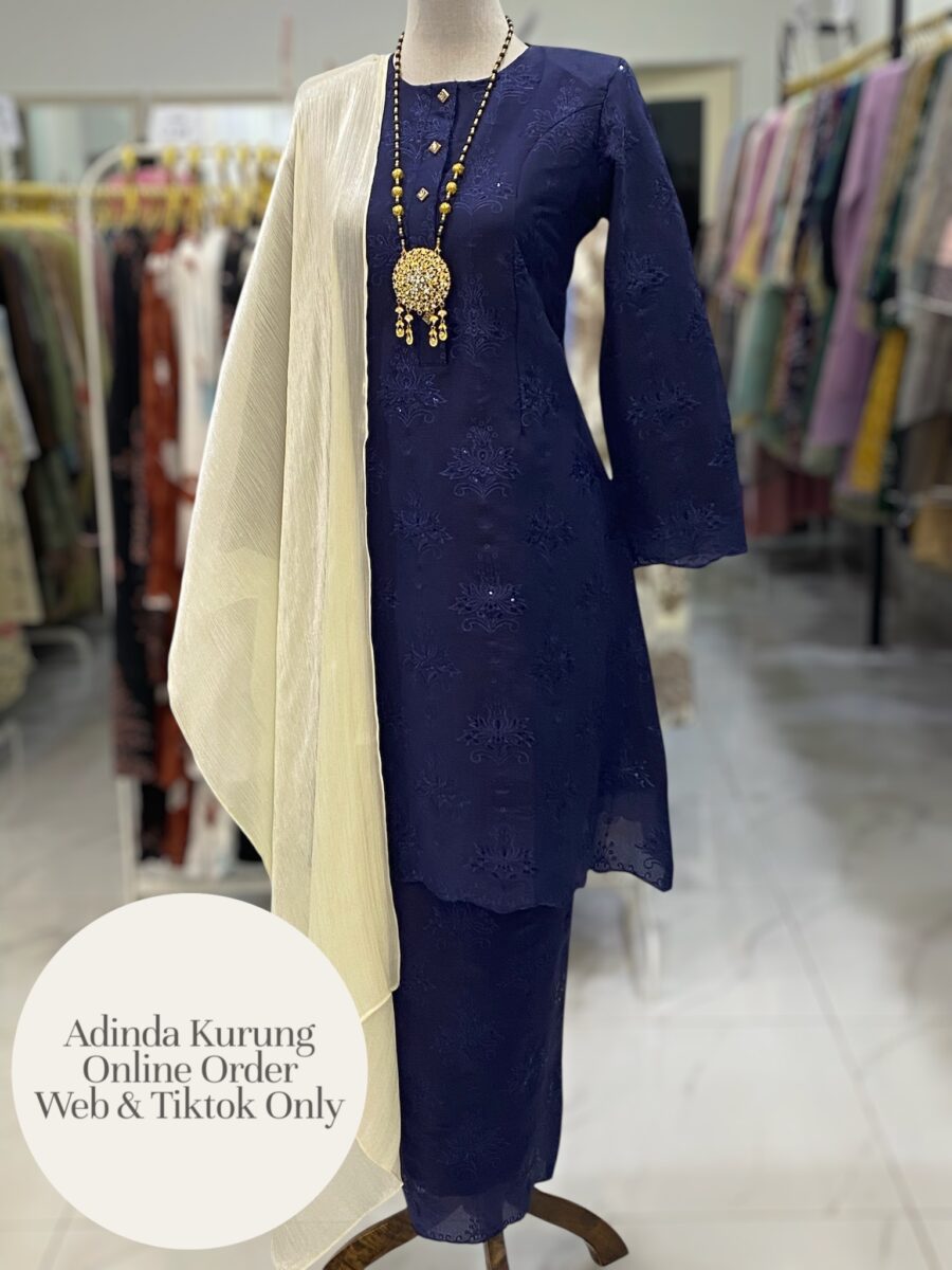 ADINDA KURUNG PREMIUM ORGANZA DARK BLUE