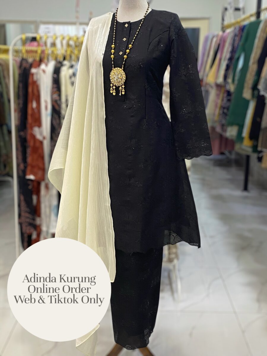 ADINDA KURUNG PREMIUM ORGANZA BLACK