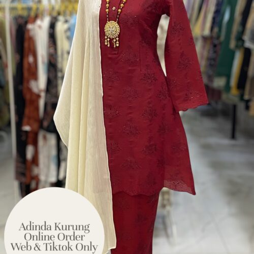 ADINDA KURUNG PREMIUM ORGANZA MAROON