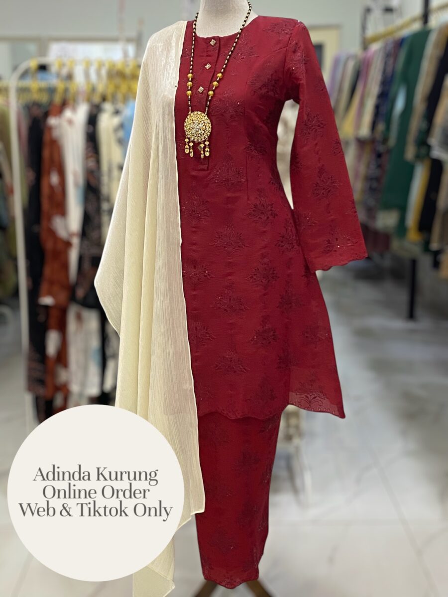 ADINDA KURUNG PREMIUM ORGANZA MAROON