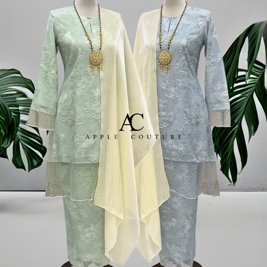CAMELIA KURUNG PREMIUM SOFT JACQUARD CHARCOAL GREY - Image 4