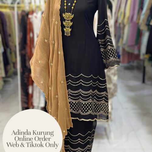 ADINDA KURUNG PREMIUM ORGANZA BLACK