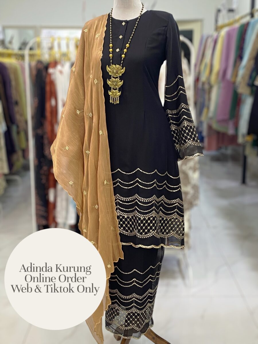 ADINDA KURUNG PREMIUM ORGANZA BLACK