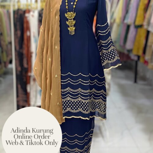 ADINDA KURUNG PREMIUM ORGANZA NAVY BLUE